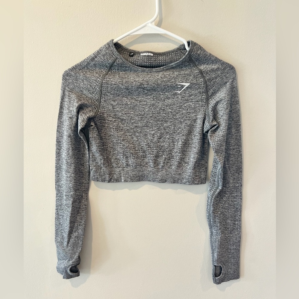 Athleisure, long sleeve. Women’s small Gymshark shirt with thumb holes.